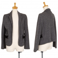  tricot COMME des GARCONS Pocket Design Wool Jacket Grey S-M
