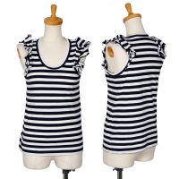  COMME des GARCONS COMME des GARCONS Striped Sleeveless Shirt Navy,White S