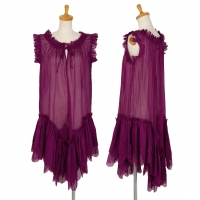  Jean-Paul GAULTIER SOLEIL Frill Sleeveless Dress (Jumper) Purple M