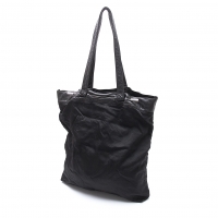  Unbranded Roller Rod Design Leather Tote Bag Black 
