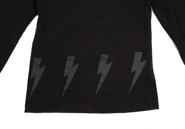 HYDROGEN FLASH Printed Long Sleeve T Shirt Black XS | PLAYFUL