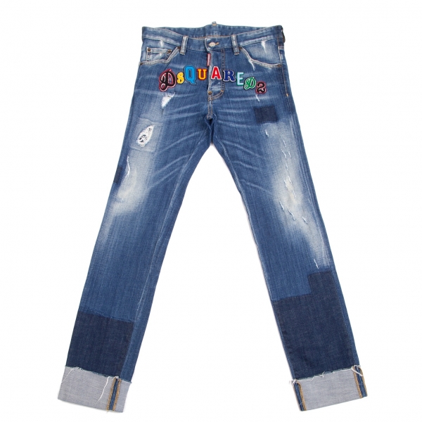 DSQUARED2 Cool guy jean Wappen Stretch Skinny Jeans Indigo 46 