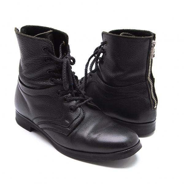 Yohji Yamamoto FEMME Layered Design Short Boots Black 6 | PLAYFUL