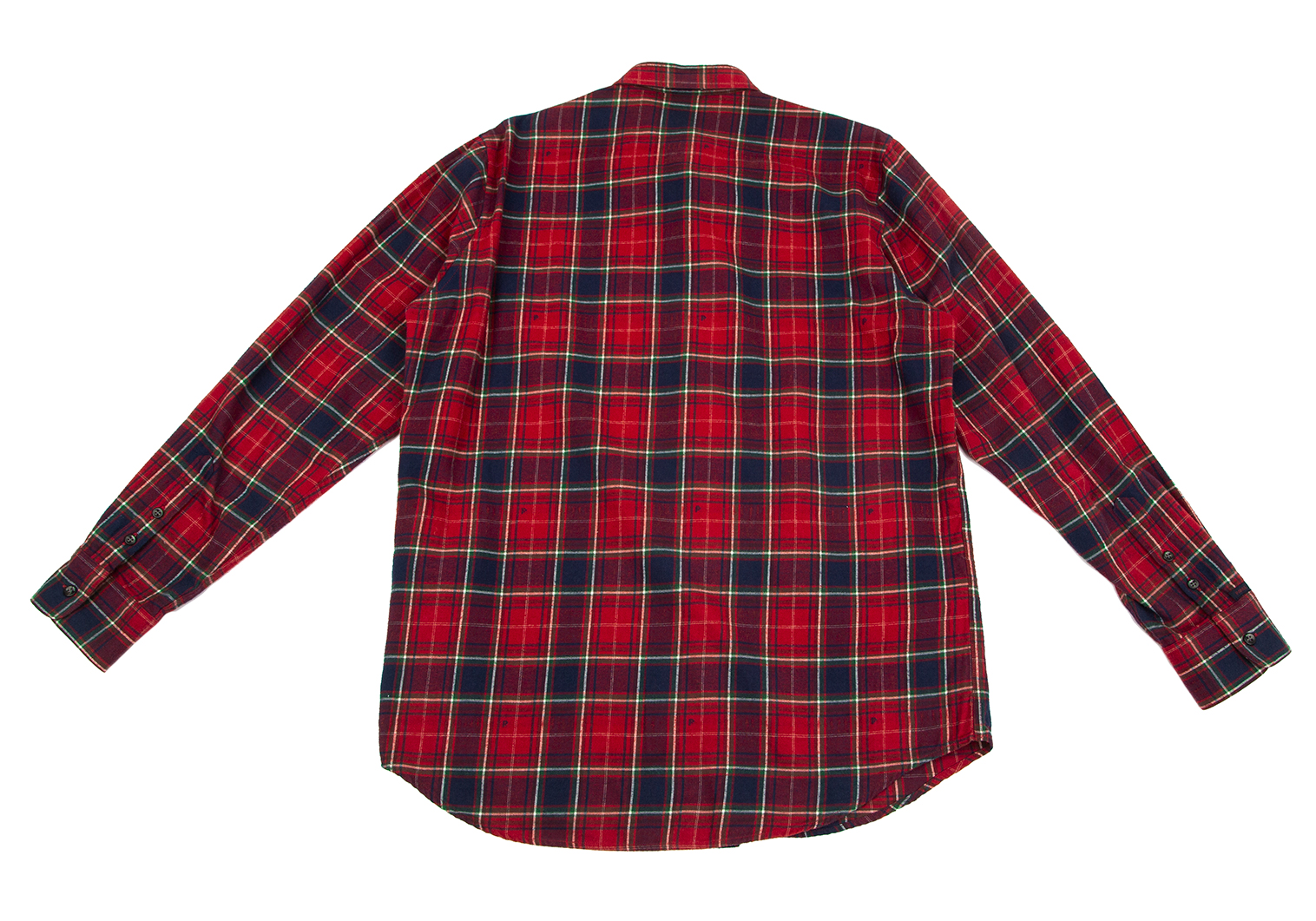 【レア】PAPASパパス　中綿シャツジャケット　チェック柄マルチカラー赤レトロ