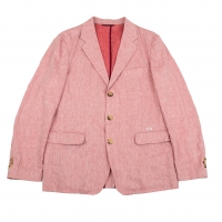  Papas TESSUTI DI SONDRIO Fabric Linen 3B Jacket Pink 46S