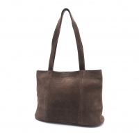  COACH Shrink leather tote bag Brown 