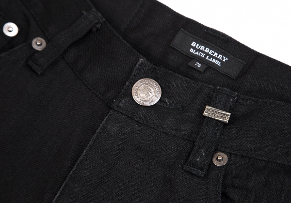 BURBERRY BLACK LABEL Stretch Cotton Denim Pants Black 76 | PLAYFUL