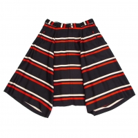  COMME des GARCONS HOMME PLUS Striped Dropped Crotch Pants (Trousers) Black,Red,White M