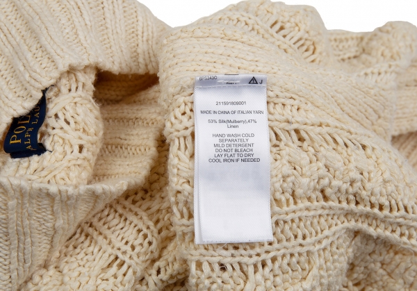 POLO RALPH LAUREN Silk Linen Sleeveless Knit Sweater (Polo Neck 