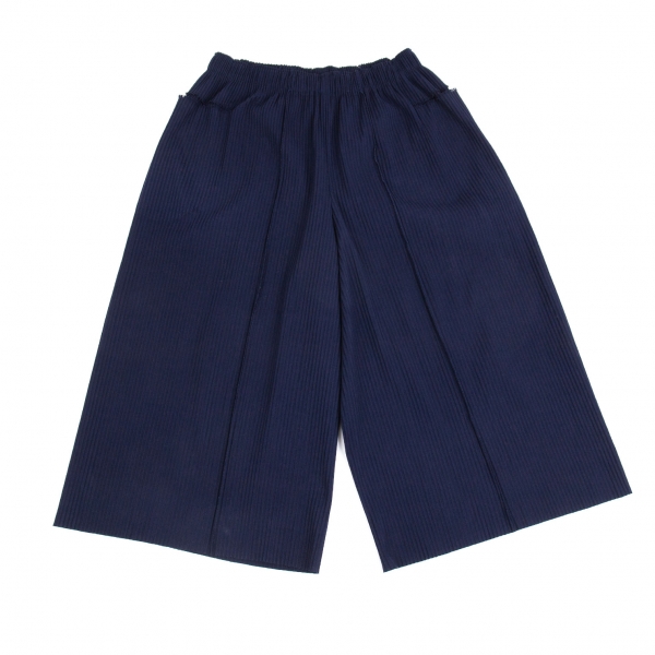 ISSEY MIYAKE me A-POC INSIDE Pleats Half Pants (Trousers) Navy S-M ...