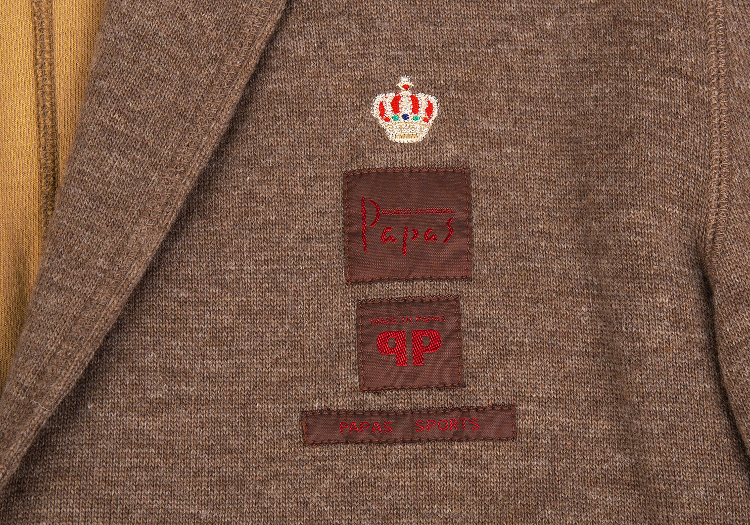 90s-00s papas パパス 刺繍 上質 中綿 ウール ショートコート