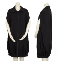  REGULATION yohji yamamoto Wool Gabardine Poncho Coat (Jumper) Black 2