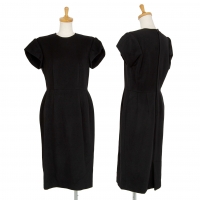  COMME des GARCONS Cashmere Blended Puff sleeve Dress Black M