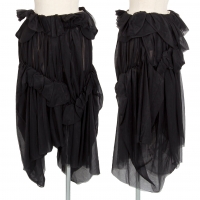  COMME des GARCONS See-through Gather Design Skirt Black S
