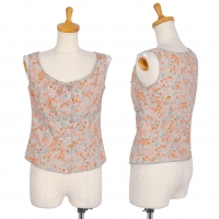  PINK HOUSE Floral Printed Sleeveless Shirt Sky blue S-M