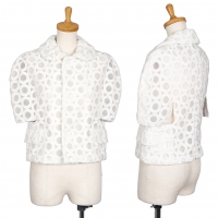  COMME des GARCONS Circle Embroidery See-through Jacket White S