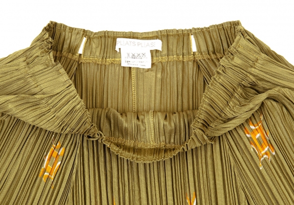 PLEATS PLEASE Aniaml Merry-go-round Printed Skirt Khaki 3 | PLAYFUL