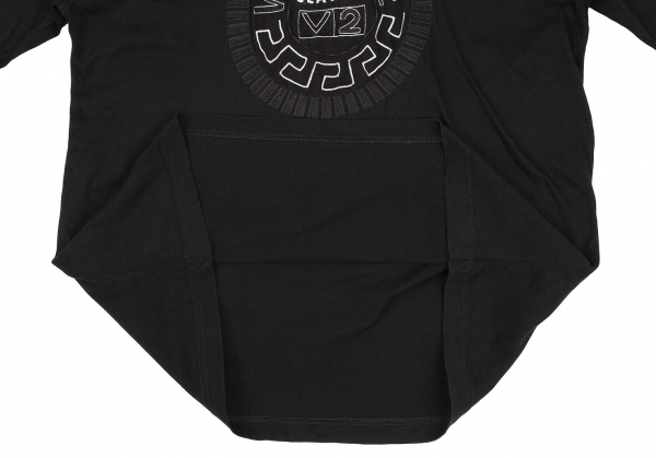 ヴェルサーチクラシックVERSACE CLASSIC V2 ロゴ刺繍Tシャツ 黒L