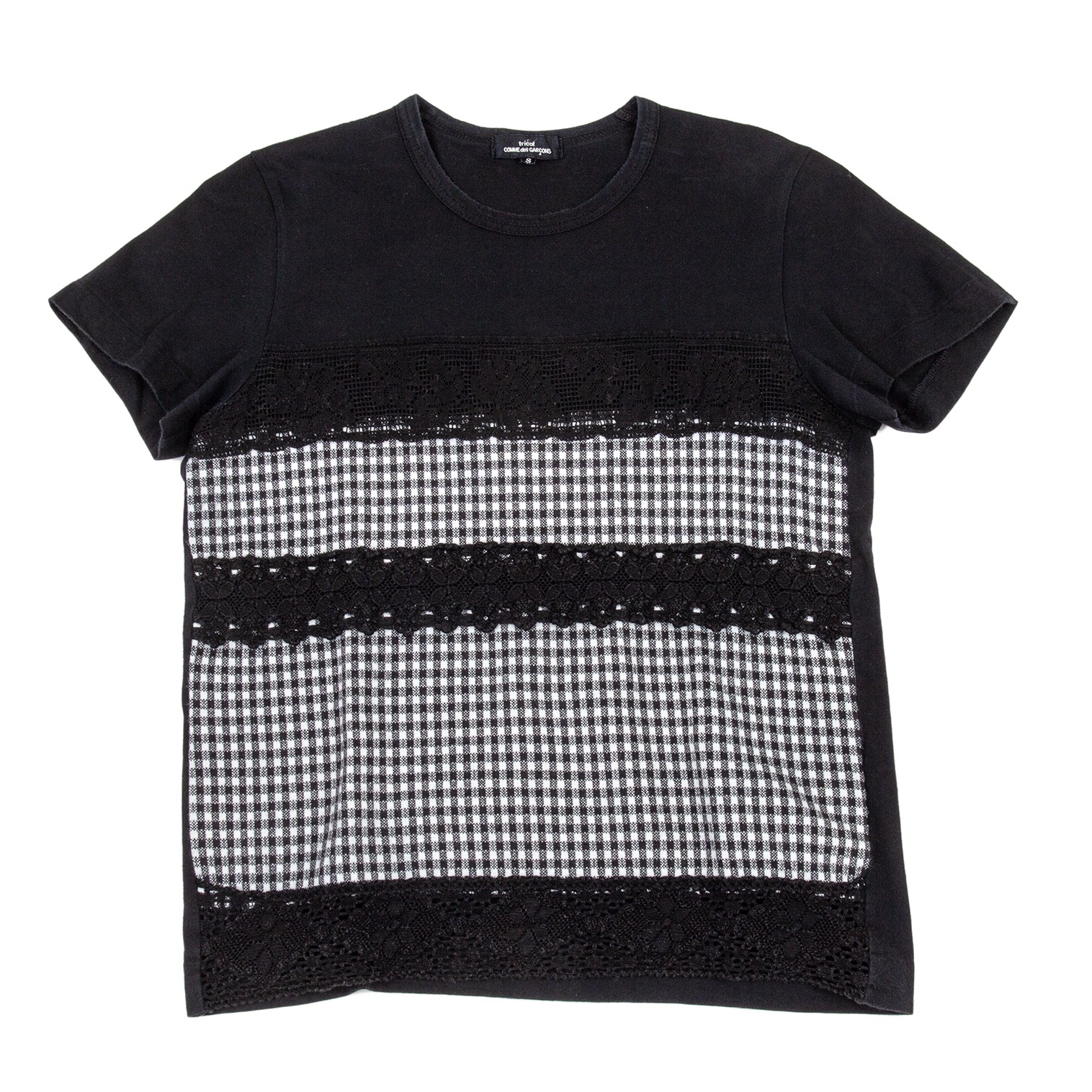 tricot COMME des GARCONS チェック フリル Tシャツ - Tシャツ