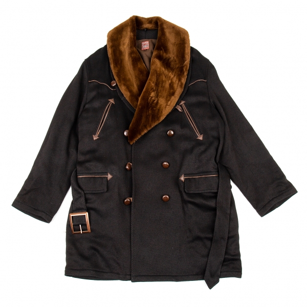  GAULTIER JEAN'S Shawl Collar Coat Black 48