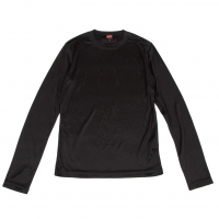  Jean-Paul GAULTIER Shoulder Button Stretch Long Sleeve T Shirt Black 48