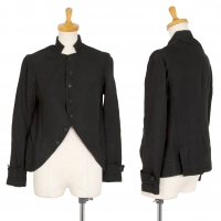  Y's Linen Stand-collar Jacket Black 1