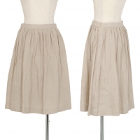  L'EQUIPE YOSHIE INABA Linen Pleats Skirt Ivory 13