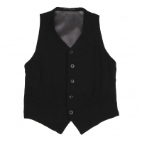  Y's for men Rayon Back Material Switching Gilet Vest (Waistcoat) Black 3