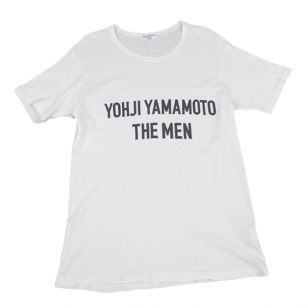 ヨウジヤマモト プールオムYohji Yamamoto POUR HOMME コットンロゴTシャツ 白3