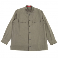  Y's for men Red label Pocket Design Long Sleeve Shirt Khaki-green 2