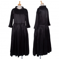  COMME des GARCONS Satin Shiny Gather Dress (Jumper) Black XS