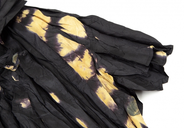 Pleats Please Bleach Design Wrinkle Pleats Shirt Black 3 | Playful
