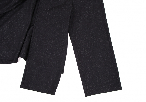 COMME des GARCONS Lame Wool Wrap Pants Trousers Black M   PLAYFUL