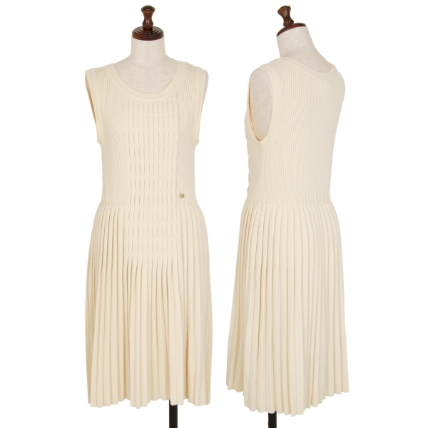 chanel white knit dress