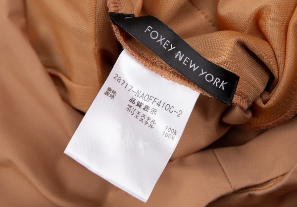 FOXEY Cutting Design Sleeveless Dress Orange 38 | PLAYFUL