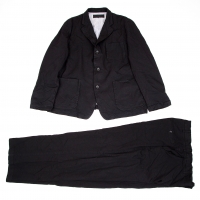  COMME des GARCONS HOMME Dyed Polyester Jacket & Pants Black L