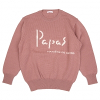  Papas Logo Wool Knit Sweater (Jumper) Pink S-M