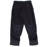  Y's Back Nordic Embroidery Melton Wool Pants (Trousers) Black 2