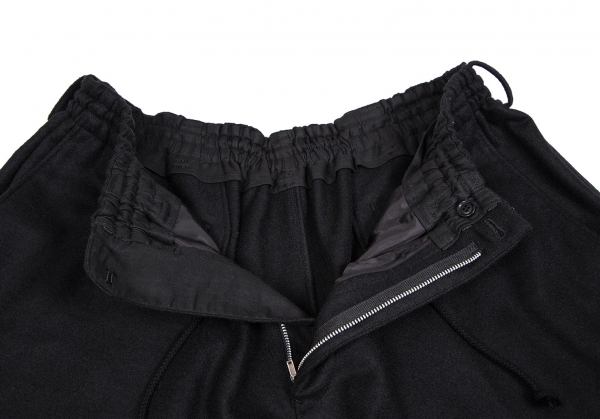 s'yte Wool Dropped Crotch Pants (Trousers) Black 3 | PLAYFUL
