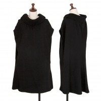  Yohji Yamamoto FEMME Rib High neck Sleeveless Shirt Black 2