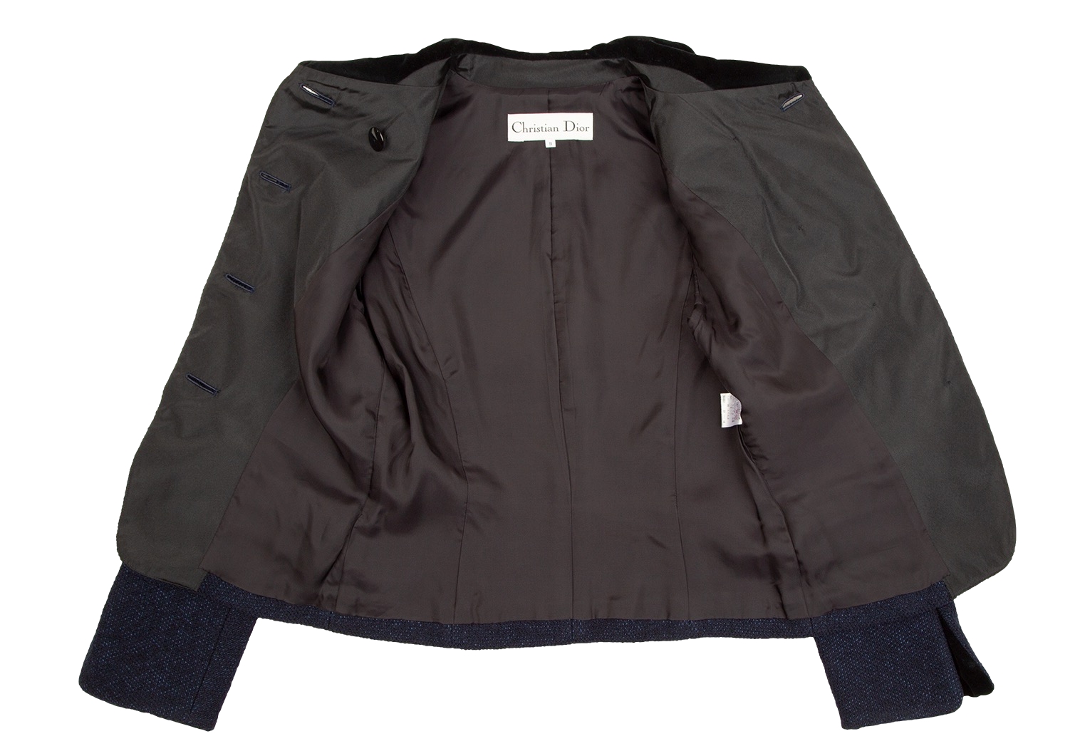 期間特売 M281/Christian Dior ツイード スポーツジャケット 緑 秋冬