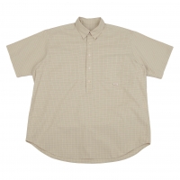  Papas Lattice Check Pullover Short Sleeve Shirt Beige 48M