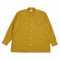  Papas Checked Long Sleeve Shirt Yellow M