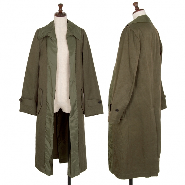 COMME des GARCONS Lapel Switching Buttonless Coat (Jumper) Green M