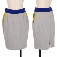  Ne-net Cotton Poly Switching Sweat Skirt Grey,Blue 2