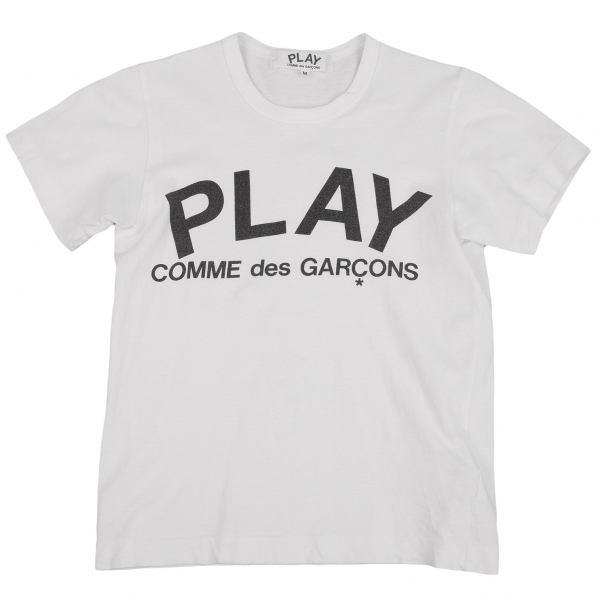 プレイ コムデギャルソンPLAY COMME des GARCONS ロゴプリントTシャツ　 白M