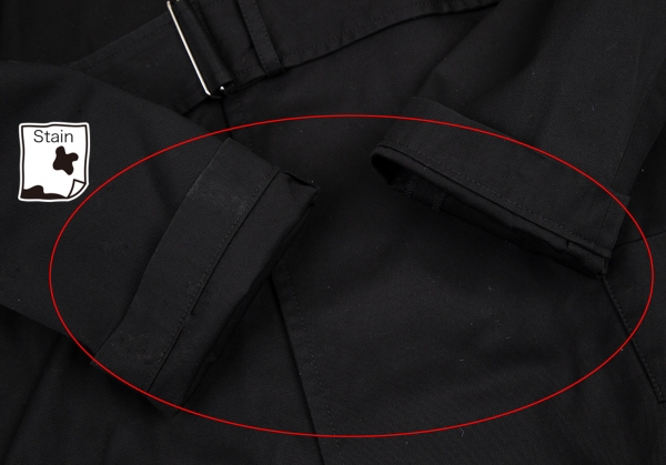 Y's Cotton Belted Jacket Black 3 | PLAYFUL