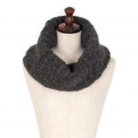  Y's Wool Cable knit Neck warmer Grey 