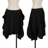  COMME des GARCONS Dyed Hem Round Ruffle Poly Skirt Black S