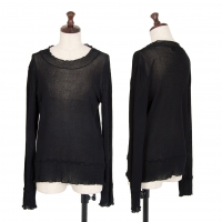  tricot COMME des GARCONS Rayon Nylon See-through T Shirt Black S-M